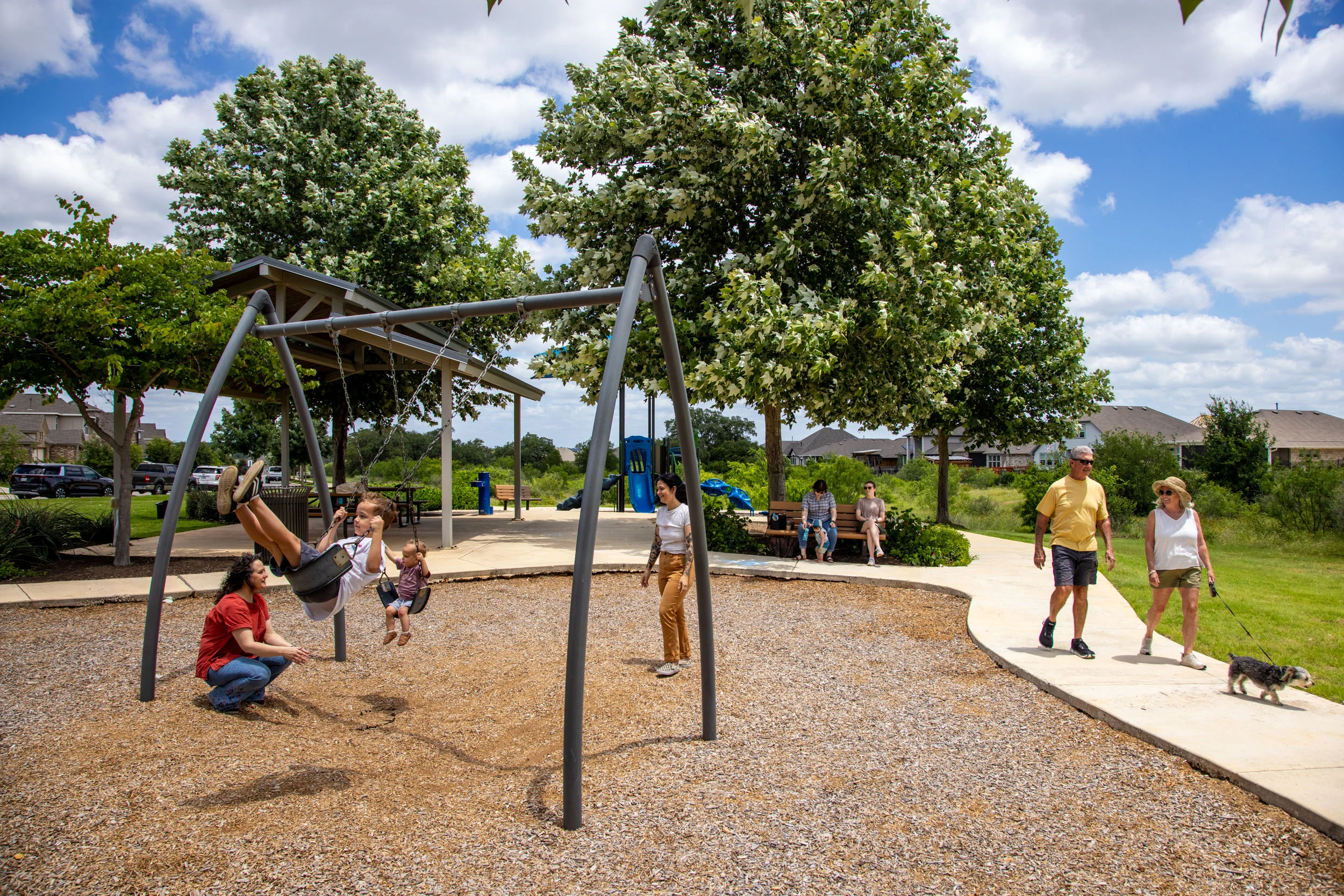 Veramendi residents enjoying one of Veramendi's parks.