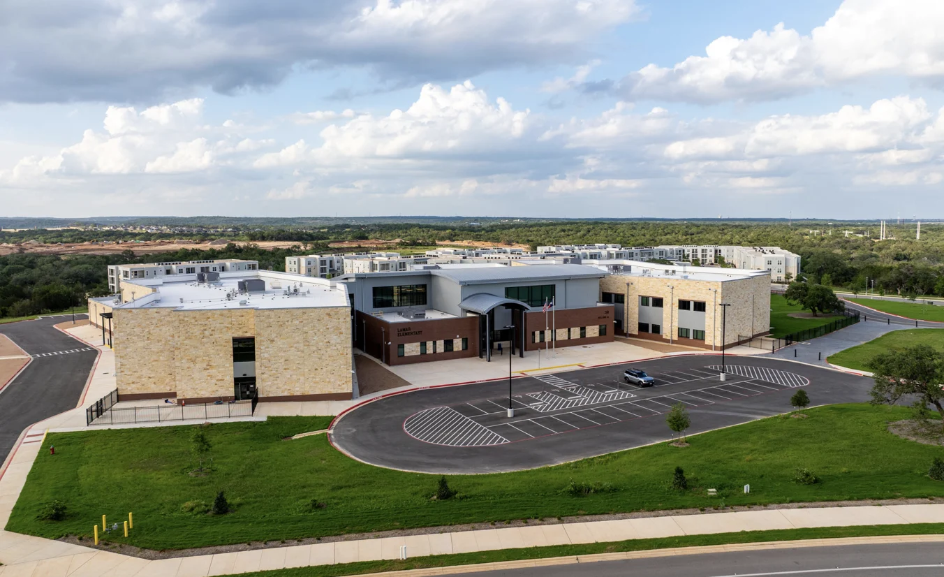 Aerial view of Lamar Elementary